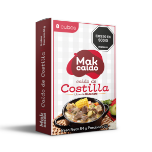 Caldo de costilla sin glutamato
